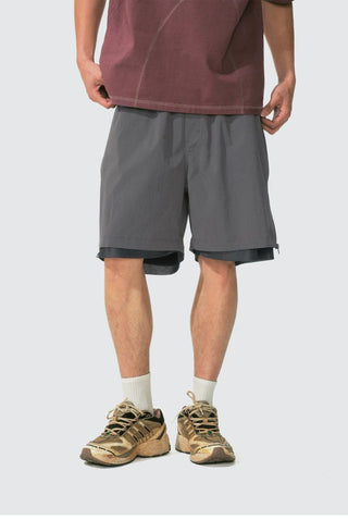 [Monterest] Double Layer Side Zip Outdoor Shorts