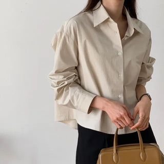 Cropped oversized shirt