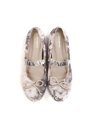 [Moromoro2] Velvet Bow Ballet Flats