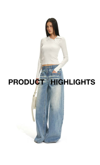 [NOTAWEAR] Asymmetric Polo Knit Top Slim  Fit