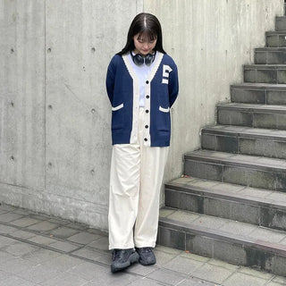 S Patch Collar Cardigan