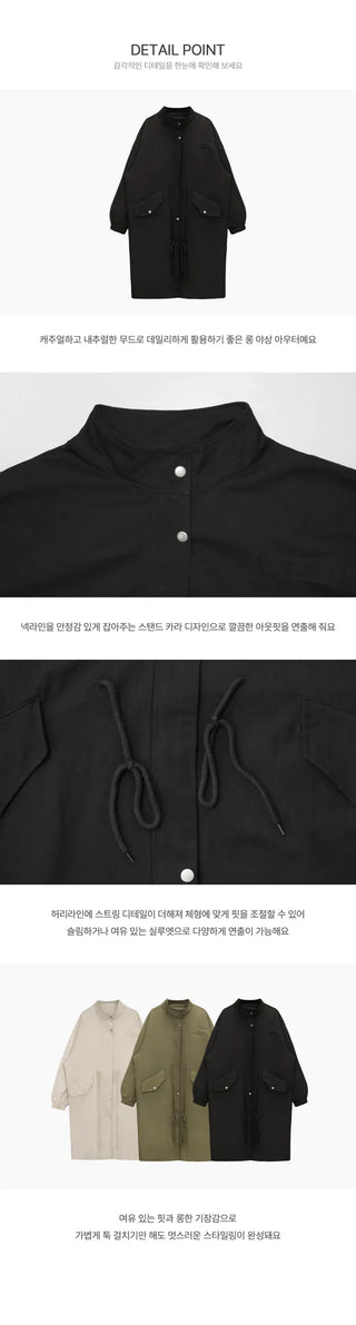 Daily Long Field Jacket - 3 Colors
