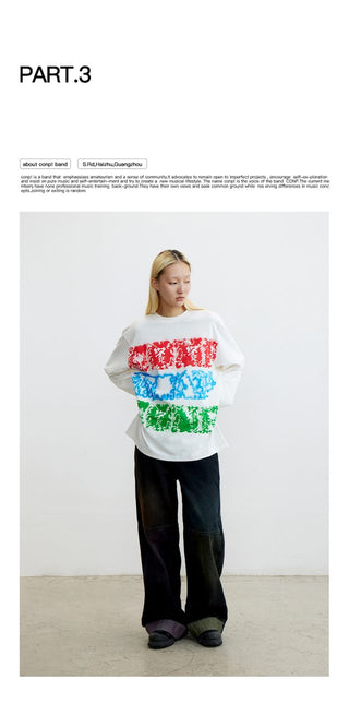 CONP spray-painted long sleeves (white)