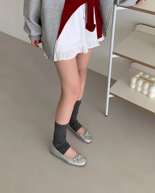 Ribbon flat shoes (4 colors)