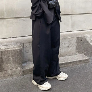 Two-pleat wide slacks