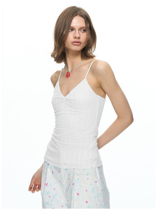 [NECY] Floral Lace Slim Camisole (2color)