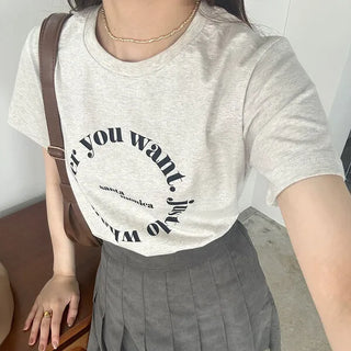 Round lettering T-shirt