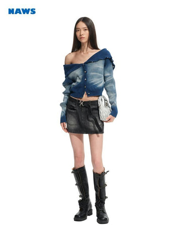 [NOTAWEAR] Denim Lightning Cardigan