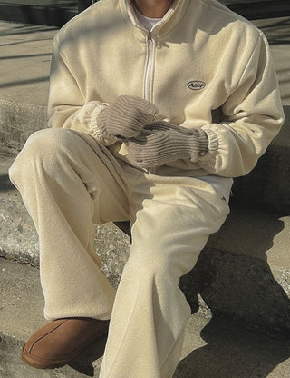ASAP Fleece-lined Zip-up Pants Set (4 colors)