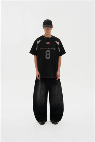 [MASONPRINCE] Oversized Deconstructed Jersey T-Shirt