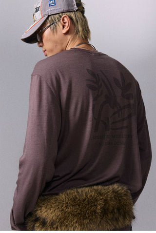 [Monterest] Merino Wool Blend Relaxed Long Sleeve Tee