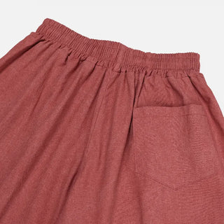 Pigmented elastic waist pants