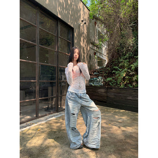 resin wide jeans