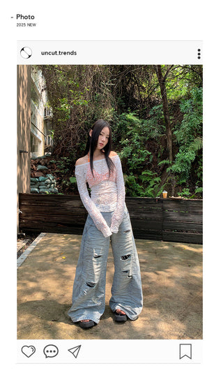 resin wide jeans