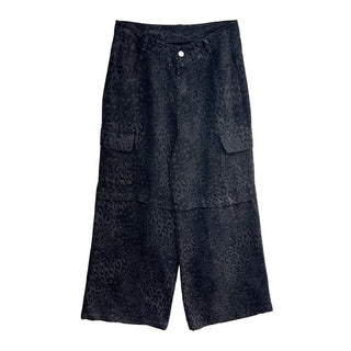 leopard wide jeans