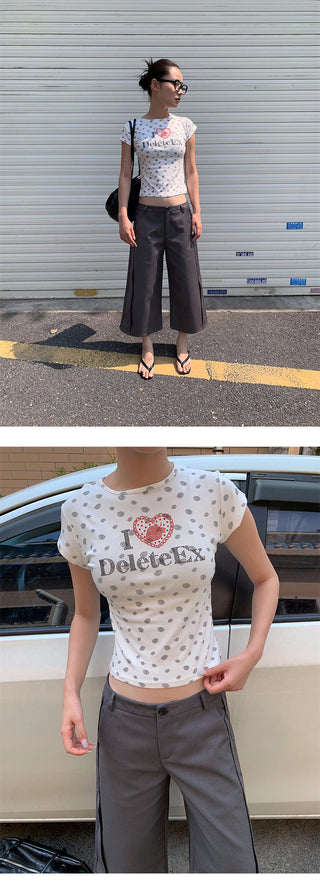 strawberry rhinestone Tops