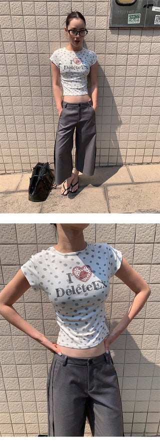 strawberry rhinestone Tops