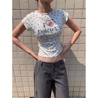 strawberry rhinestone Tops