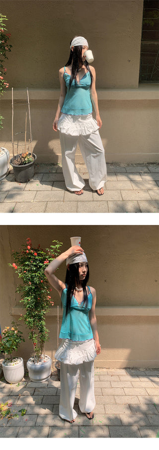 draped skirt pants