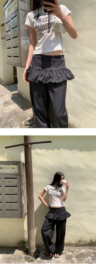 draped skirt pants