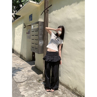 draped skirt pants