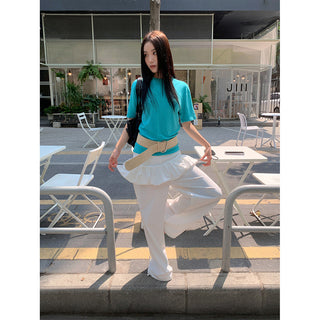 draped skirt pants
