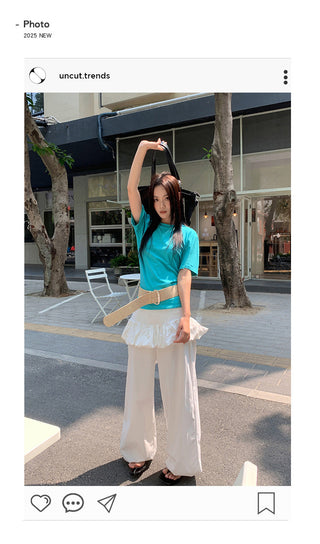 draped skirt pants