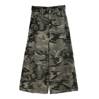 ankle-tied camo jeans