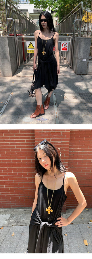 tied suspender skirt