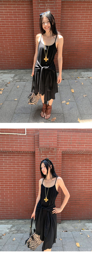 tied suspender skirt