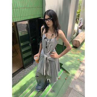 tied suspender skirt