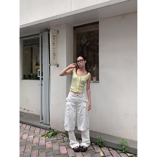 drawstring straight pants