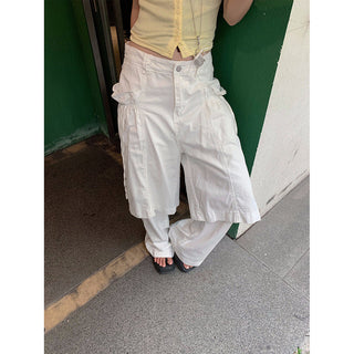 drawstring straight pants