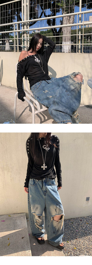 dirty ripped pants