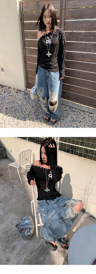 dirty ripped pants