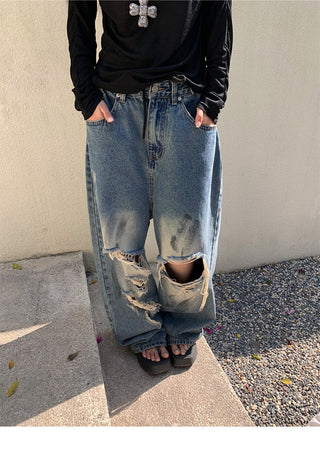 dirty ripped pants