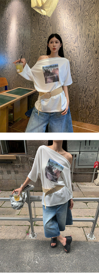 crossbody loose Tops