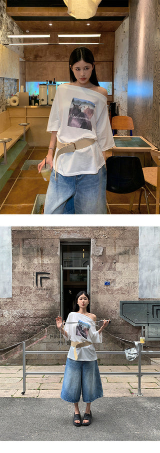 crossbody loose Tops