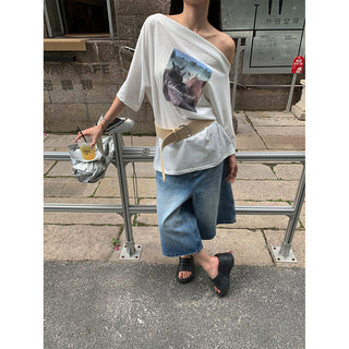 crossbody loose Tops