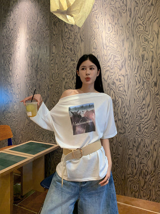 crossbody loose Tops