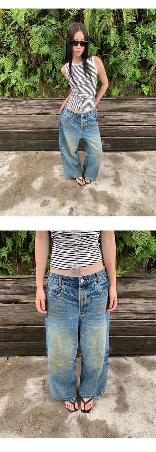 tie-dye wide jeans