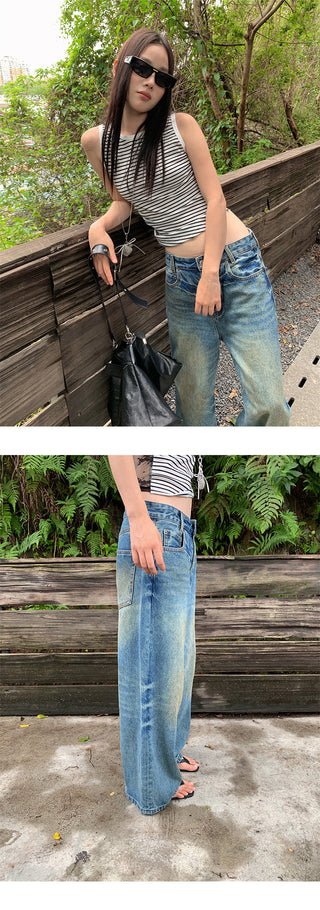 tie-dye wide jeans