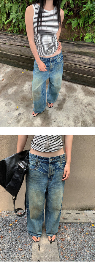 tie-dye wide jeans