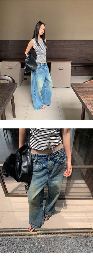 tie-dye wide jeans