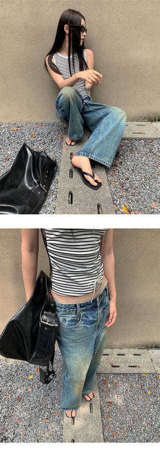 tie-dye wide jeans