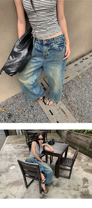 tie-dye wide jeans