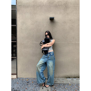 tie-dye wide jeans