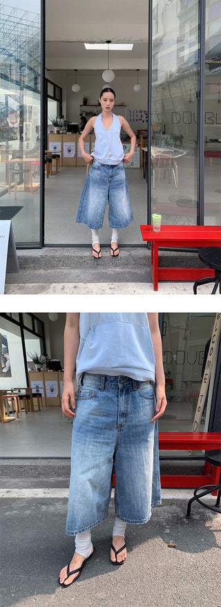 distressed wide jeans