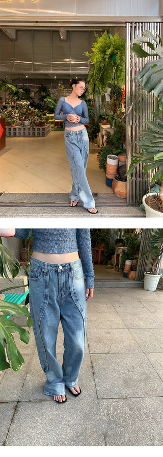 industrial stitch jeans
