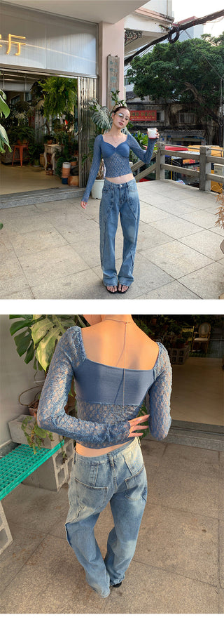 industrial stitch jeans